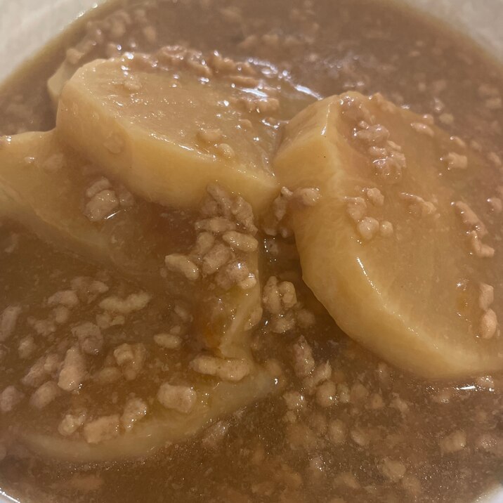 レンジで!大根とひき肉煮込み